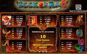 book of ra deluxe 6 paytable